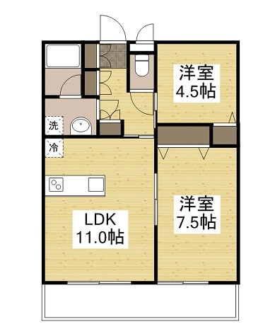 Ｆｕｊｉｋｉ　Ｃｏｒｐｏ　2Lの物件間取画像