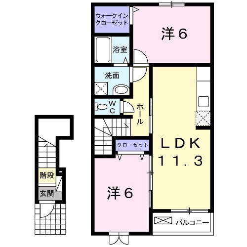 ラフレシールＣの物件間取画像