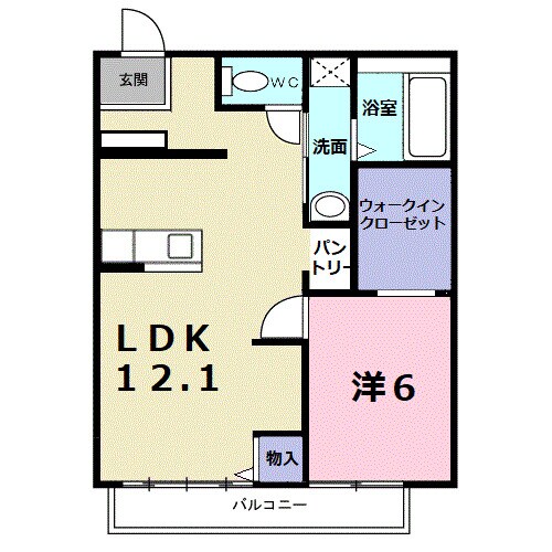 スカイハイツ河相Ａの物件間取画像