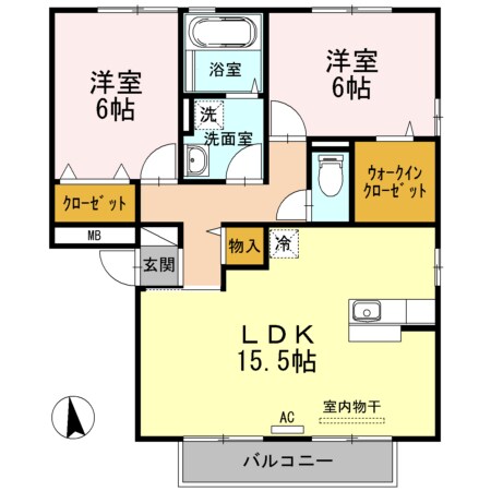 ウィルモア手城 C棟の物件間取画像