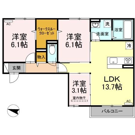 ＧＴＲ御門Ⅱの物件間取画像