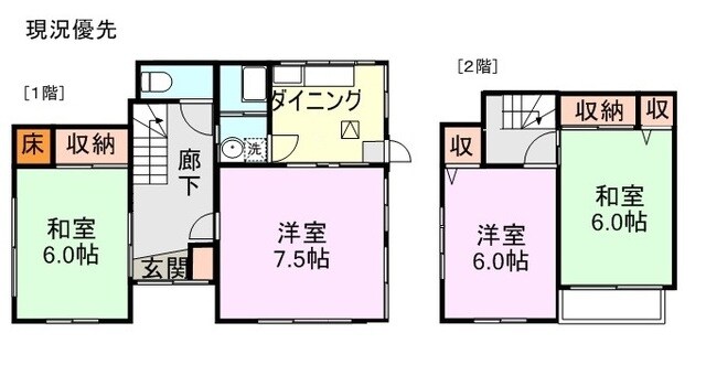 川口町５丁目貸家の物件間取画像