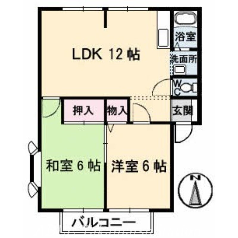 グリーンヒルズ太田　A棟の物件間取画像