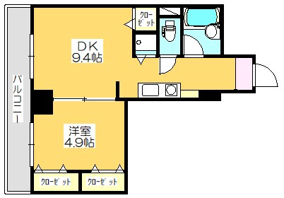 瓦町駅 徒歩8分 6階の物件間取画像