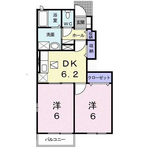 グラスハイツ盛兼Ｂの物件間取画像