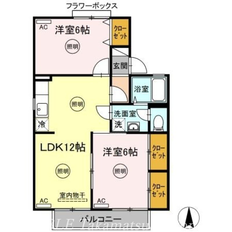 空港通り駅 徒歩65分 1階の物件間取画像