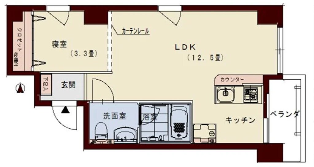 コリドールリブの物件間取画像