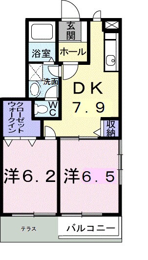 瓦町駅 バス36分  空港通り立満前下車：停歩6分 1階の物件間取画像