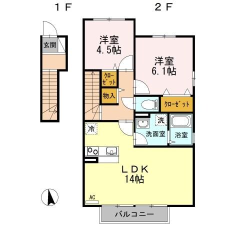 アルフレッサⅡの物件間取画像