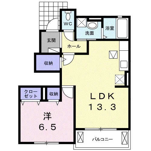 フレスクーラＡの物件間取画像