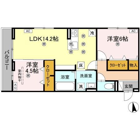 セレノアールAの物件間取画像