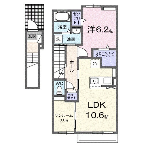 カルムＢの物件間取画像