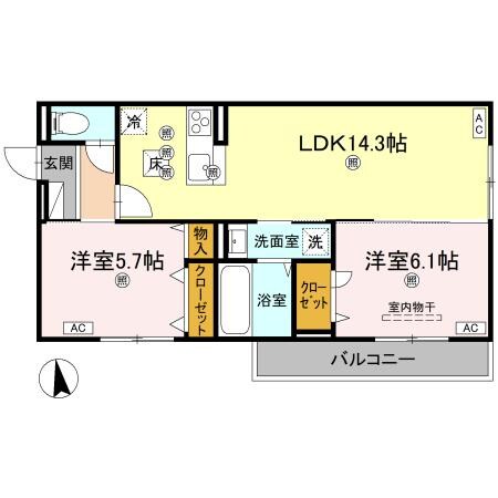 セレノアールAの物件間取画像