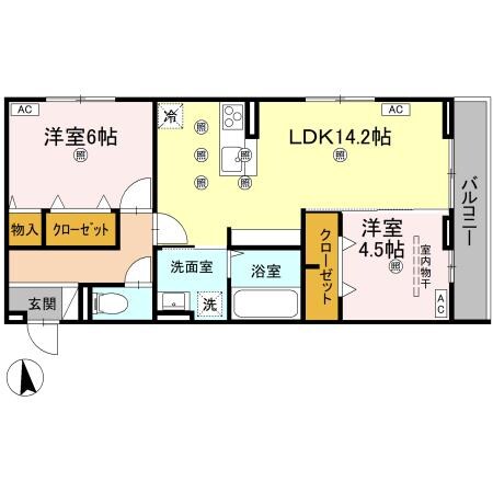 セレノアールAの物件間取画像