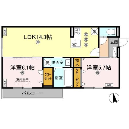 セレノアールAの物件間取画像