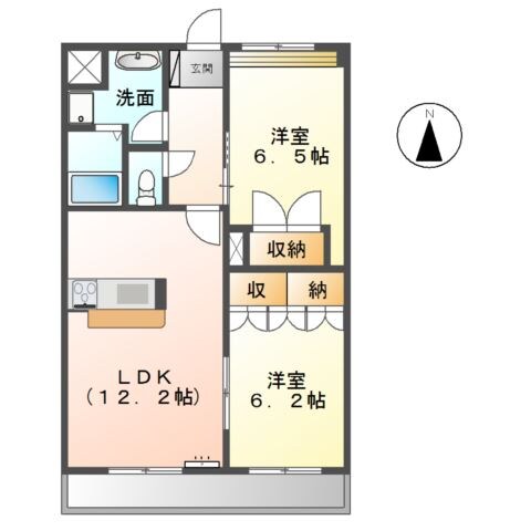 サンパレス伏石Ⅱの物件間取画像