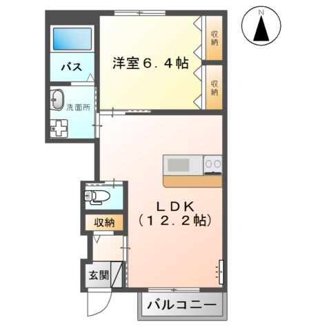 エルシオン百石の物件間取画像