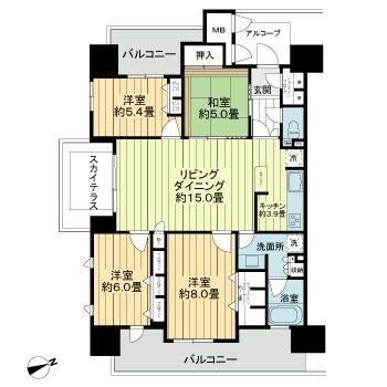 高松駅 徒歩8分 05階の物件間取画像