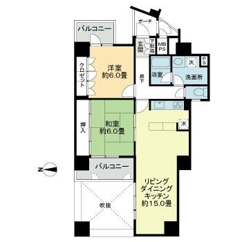 瓦町駅 徒歩4分 09階の物件間取画像