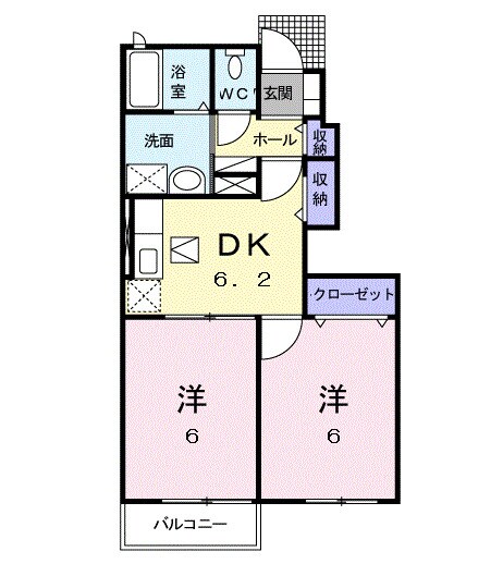 グラスハイツ盛兼Ｂの物件間取画像