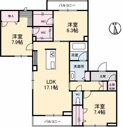 ドエル錦町の物件間取画像