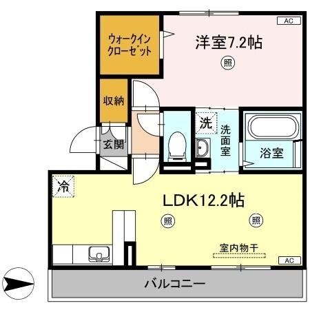 林道駅 徒歩8分 2階の物件間取画像