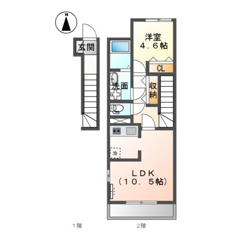 ソレイユ元山町Ⅰの物件間取画像