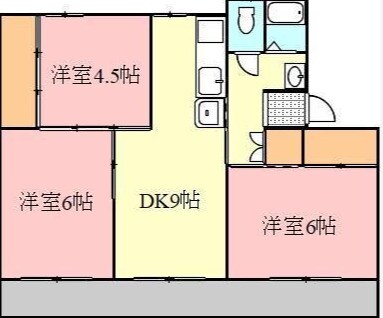 林道駅 徒歩13分 3階の物件間取画像