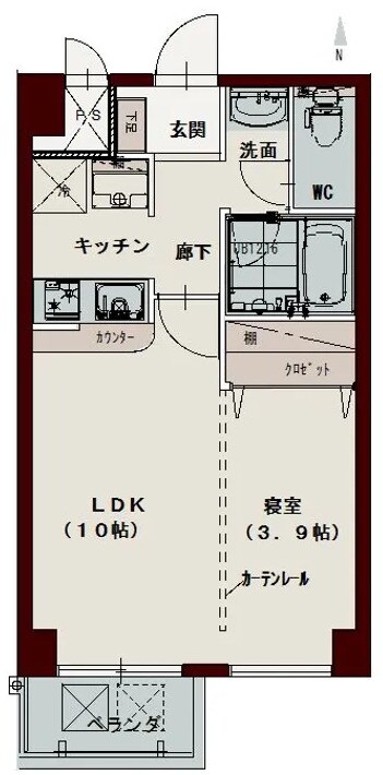 高松駅 徒歩6分 4階の物件間取画像