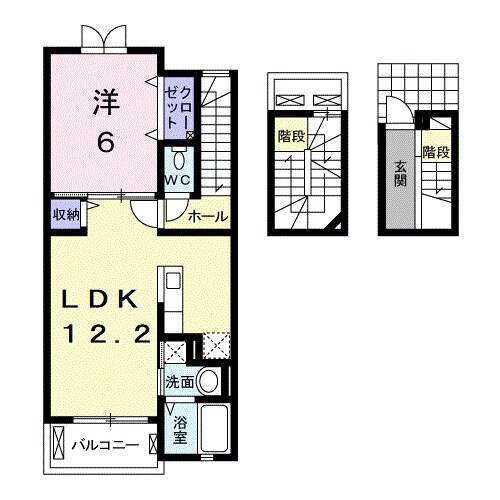 アンジュ元山の物件間取画像