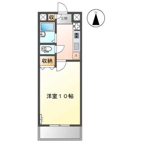 伏石駅 徒歩8分 3階の物件間取画像