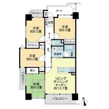 ダイアパレス楠上の物件間取画像