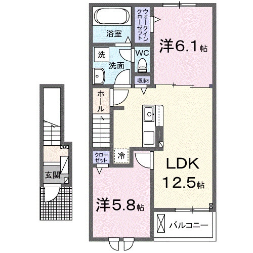 国分駅 徒歩23分 2階の物件間取画像