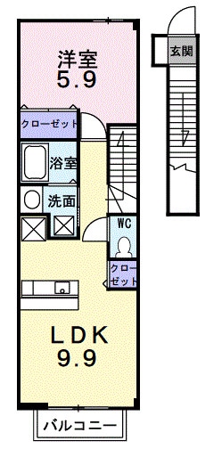 ソレアード太田　Ａの物件間取画像