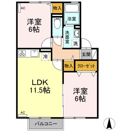 三条駅 徒歩17分 1階の物件間取画像