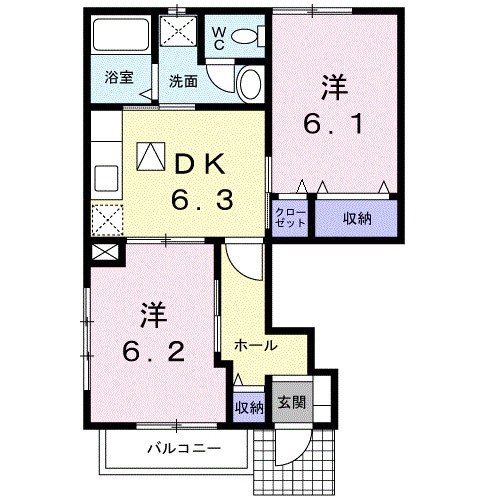 グランディールの物件間取画像