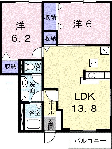 屋島駅 徒歩18分 1階の物件間取画像