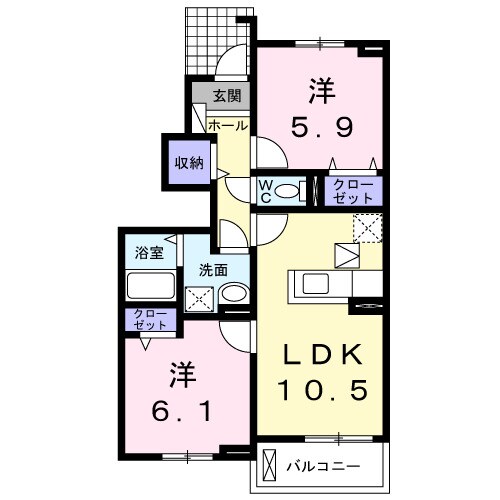 元山駅 徒歩10分 1階の物件間取画像