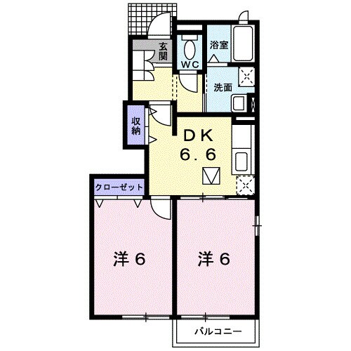 空港通り駅 徒歩44分 1階の物件間取画像