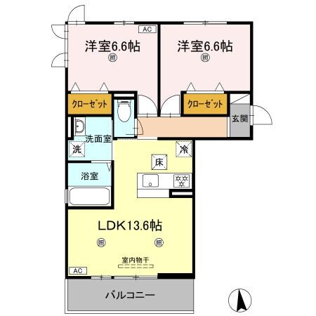エポックハイツ屋島の物件間取画像