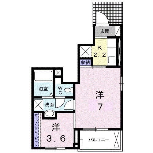 太田駅 徒歩18分 1階の物件間取画像