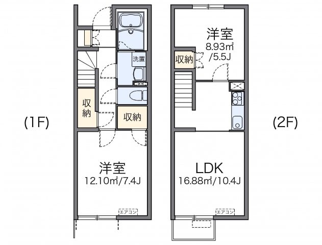 レオネクストＫＩＺＵＮＡの物件間取画像