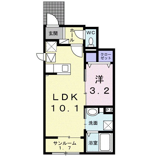 クラール元山駅前Ａの物件間取画像