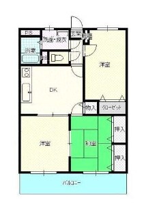 伏石駅 徒歩21分 3階の物件間取画像