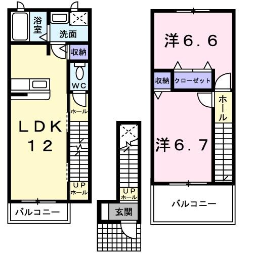 シャトー・バロン１８の物件間取画像