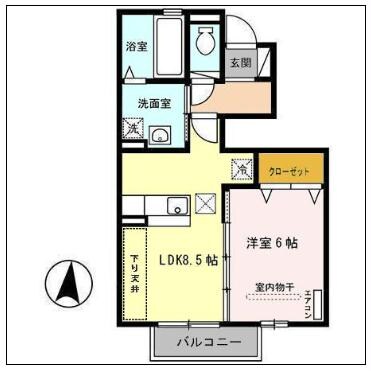 ヴィラパティオAの物件間取画像