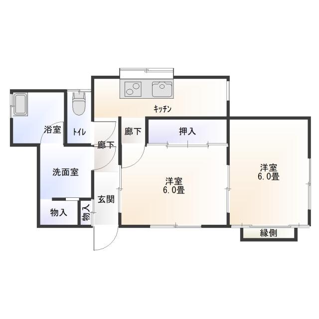 田中島アパートの物件間取画像
