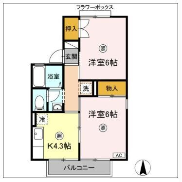 パークハイツ2の物件間取画像