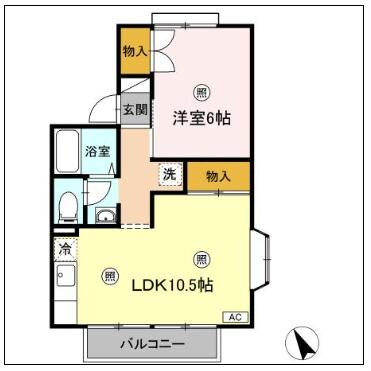 ルマージュ　Bの物件間取画像