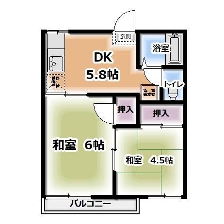 コーポ中山の物件間取画像